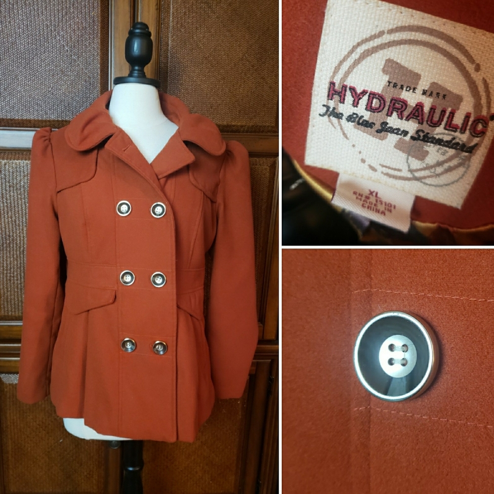 Hydraulic peacoat orange burnt Sienna